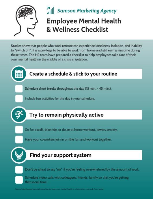 Employee Mental Health & Wellness Checklist