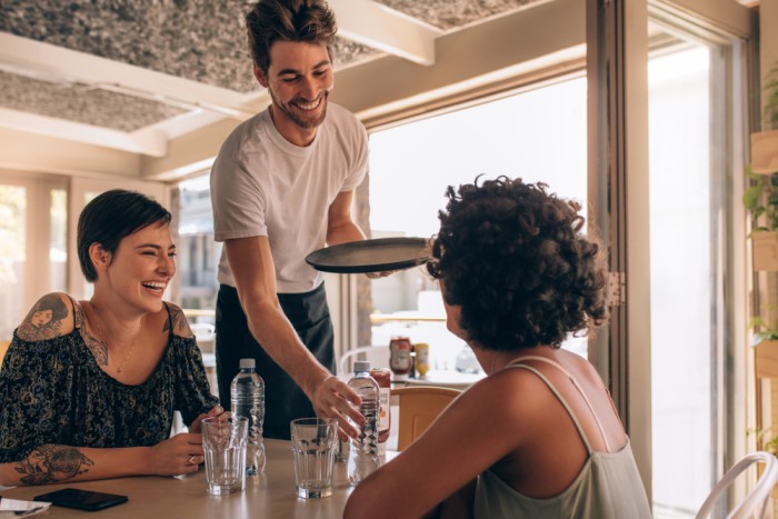 waitstaff Serving food